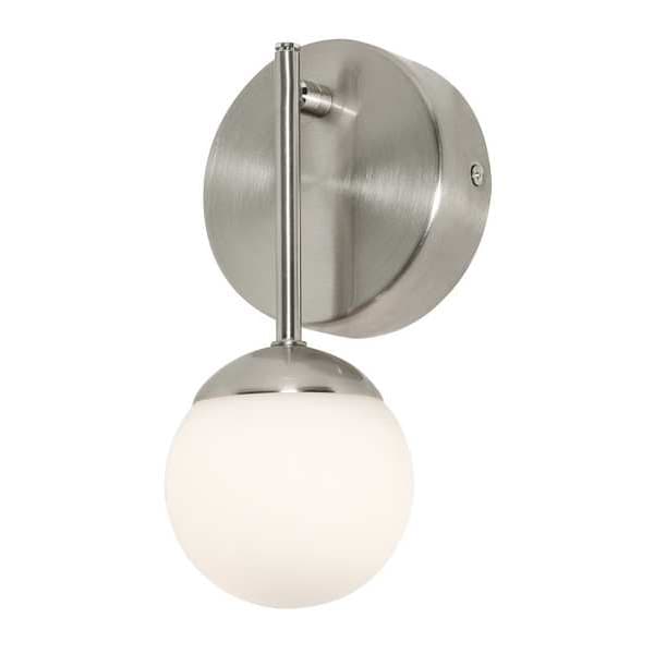 Pearl1LightLEDSconce, SatinNickel, 4in