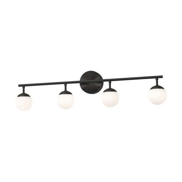 Pearl 4 Light LED Vanity, Black, 32in