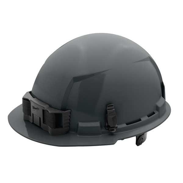 BOLT Gray Front Brim Hard Hat w/6pt Ratcheting Suspension - Type 1, Class E