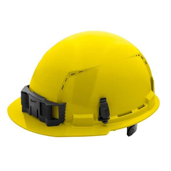 BOLT Yellow Front Brim Vented Hard Hat w/6pt Ratcheting Suspension - Type 1, Class C