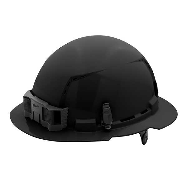 BOLT Black Full Brim Vented Hard Hat w/6pt Ratcheting Suspension - Type 1, Class C
