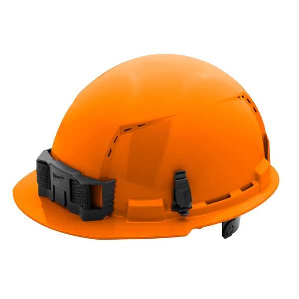 BOLT Orange Front Brim Vented Hard Hat w/6pt Ratcheting Suspension - Type 1, Class C