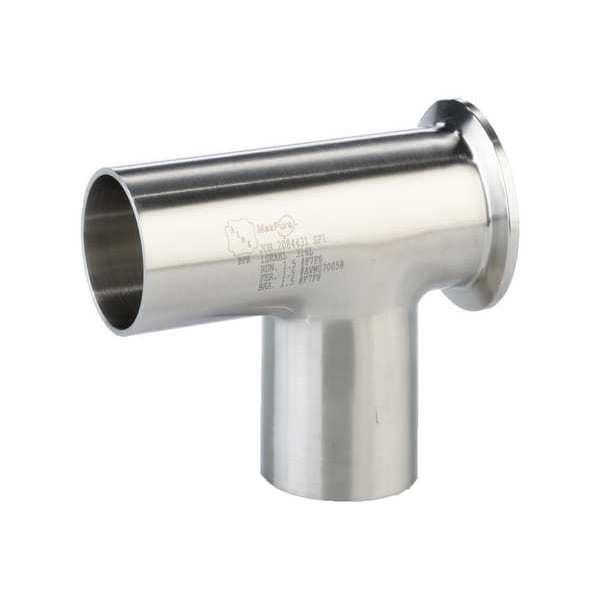 Tee, SS, OrbitalWeld21/2in, Clamp21/2in