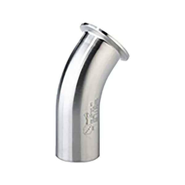 45Elbow, SS, OrbitalWeld3/4", Clamp3/4"