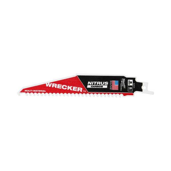 6 in. 6 TPI SAWZALL THE WRECKER with NITRUS CARBIDE Multi-Material Reciprocating Saw Blade (5 pk)