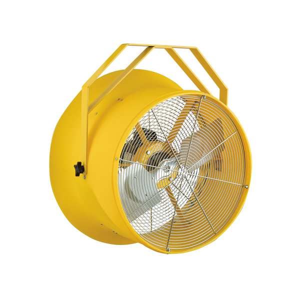 Fan, High Output, 1725 RPM, Yellow, 22 in.