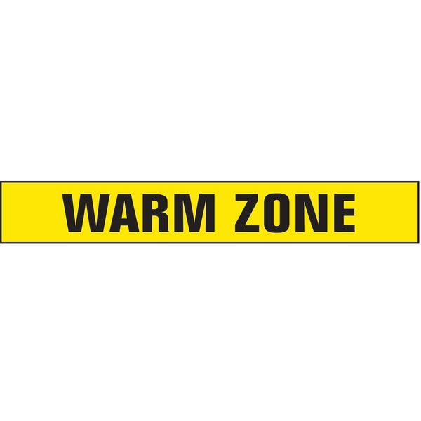 Barricade Tape with Reel, Warm Zone, Yellow, 3 in Wide x 1,000 ft Length, Polyethylene, 4 mil