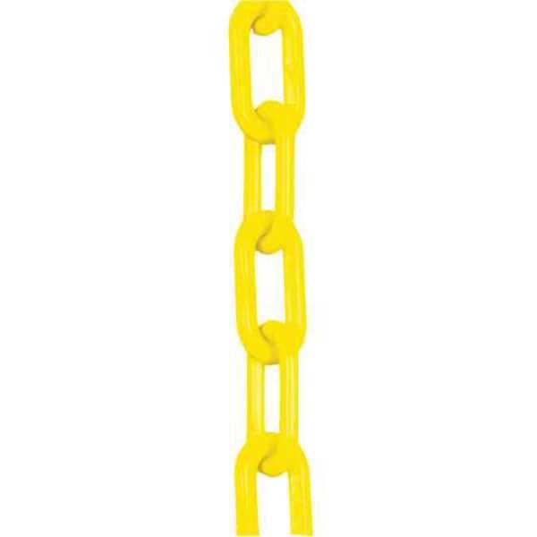 Plastic Chain, Yellow, 300 ft Length, Gloss