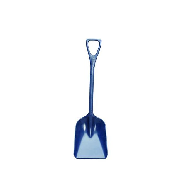 Hygienic Square Point Shovel, Polypropylene Blade, 37-1/2 in L, Blue