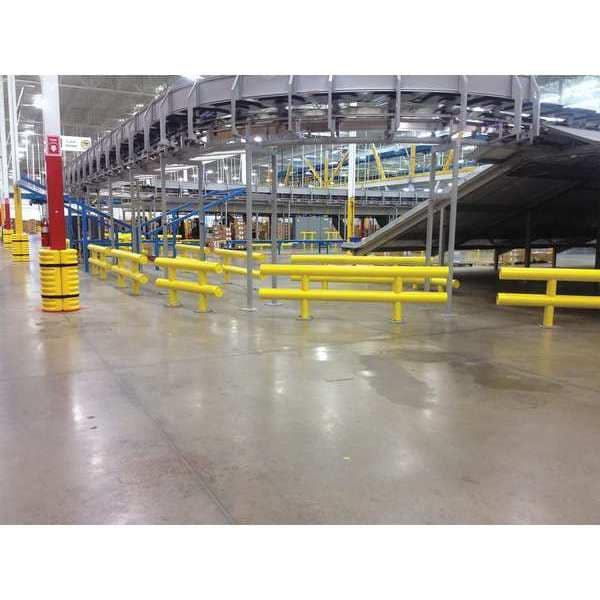 Guard Rail System, Yellow, 42 In. H, Steel