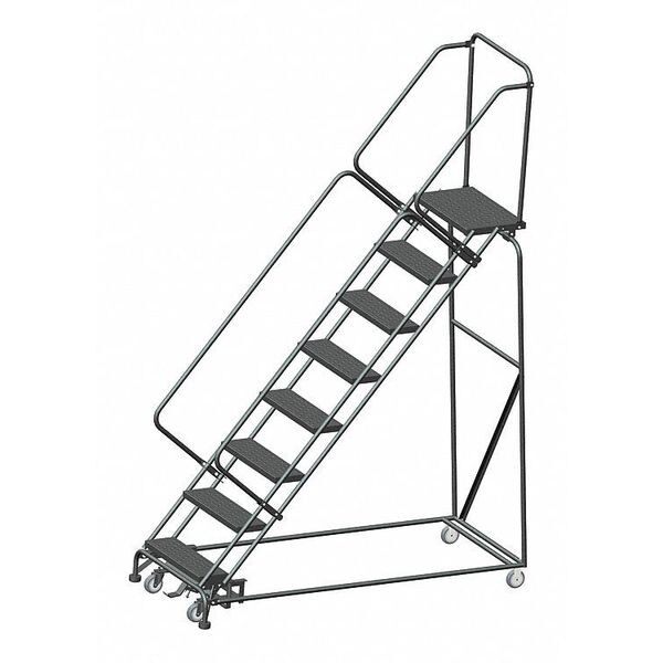 113" H Steel Rolling Ladder, 8 Steps, 450 lb. Load Capacity