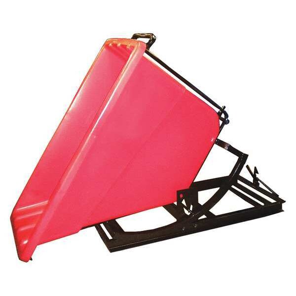 Self Dumping Hopper, 750 lb., Poly, Red
