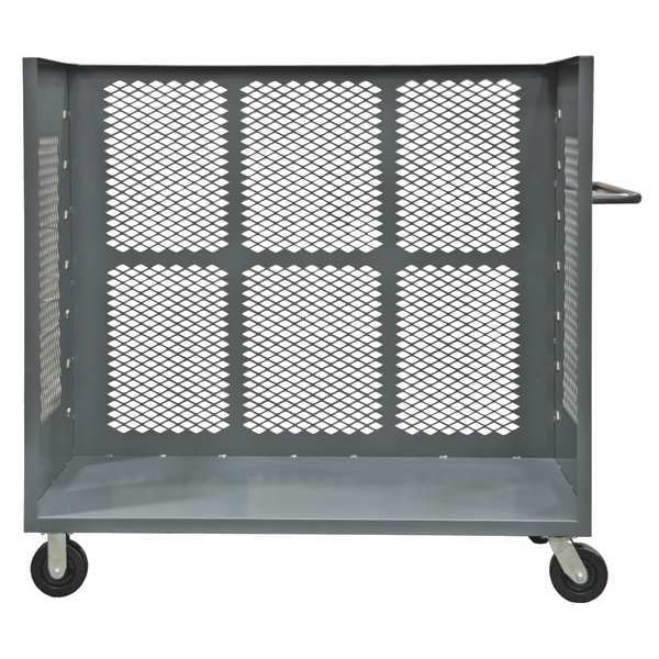 3 Sided Mesh Truck, 2000 lb., 57 In.H, Gray