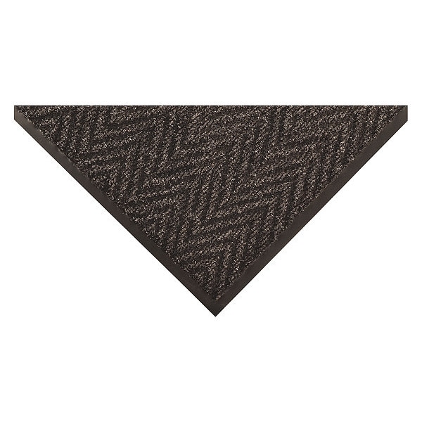 Entrance Mat, Polypropylene, 3/8 in Thick, Charcoal, 3 ft W x 6 ft L