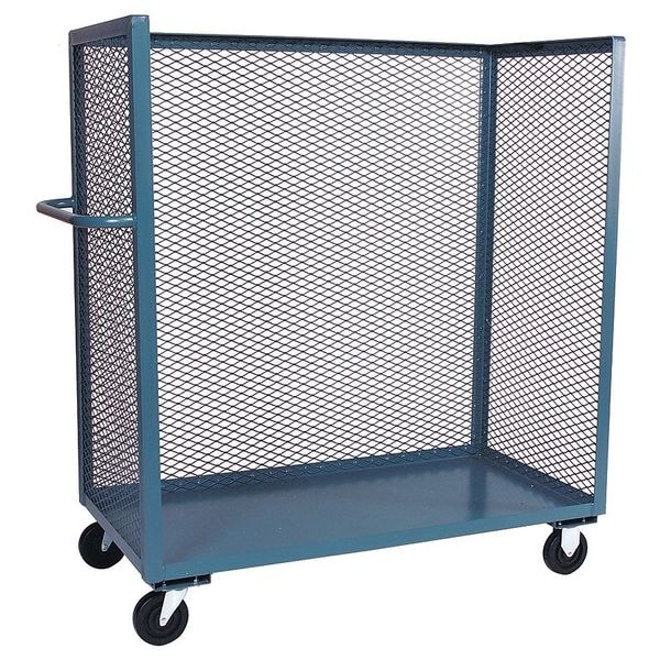 12 ga. Steel Mesh Stock Cart 2000 lb. Capacity, 78"L x 37"W x 57"H