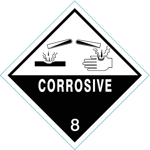 DOT Label, 4 In. H, Black/White, PK250