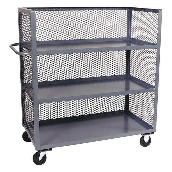 12 ga. Steel Mesh Stock Cart 3000 lb. Capacity, 54"L x 25"W x 57"H