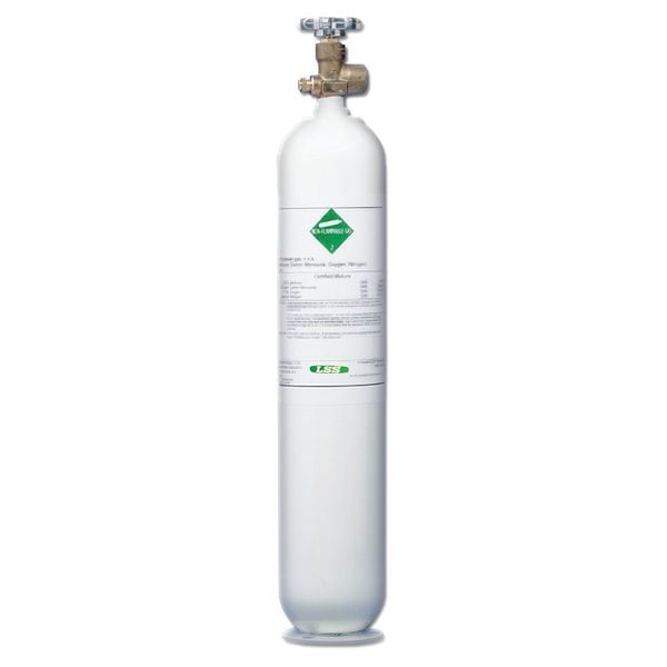 Calibration Gas, Carbon Monoxide, 34 L, 600 Connection, +/-2% Accuracy, 500 psi Max. Pressure