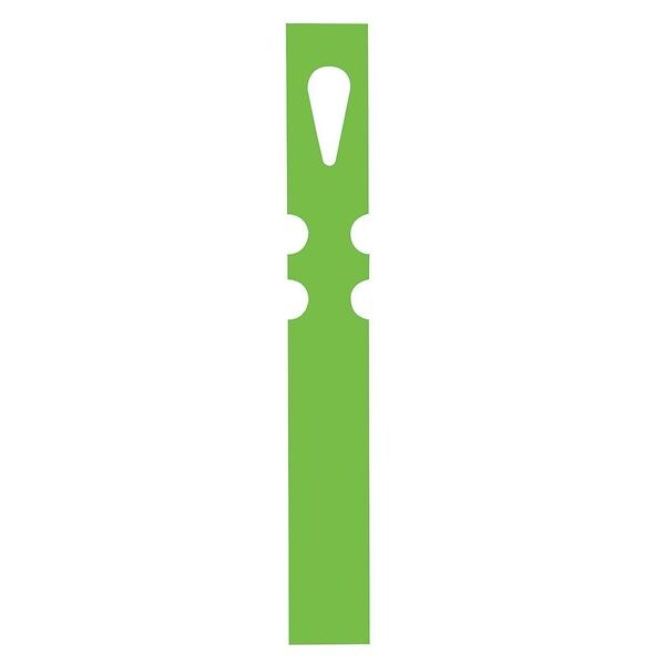 Blank Tag, Coated Paper, 7 1/2 in H x 1 in W, Green, Rectangle, 1000 PK
