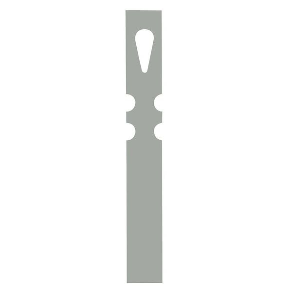 Blank Tag, Coated Paper, 7 1/2 in H x 1 in W, Gray, Rectangle, 1000 PK