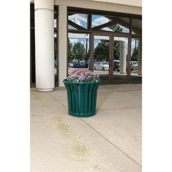 Round Planter, 25 1/2 in H, Green
