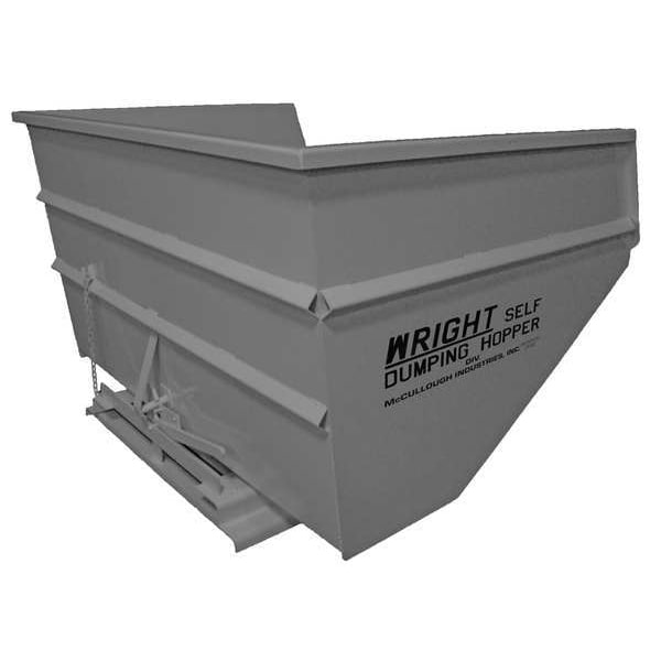 Self Dumping Hopper, 6000 lb., Gray