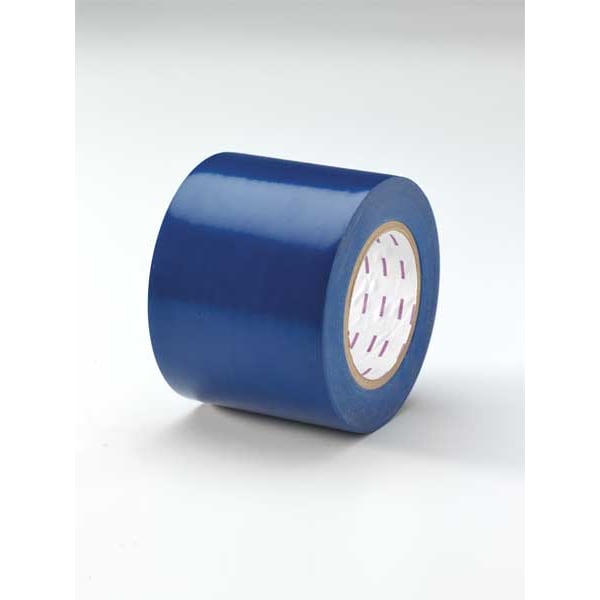 Floor Marking Tape, vinyl, No Legend, Blue, 4 in W., 5 mil Thickness