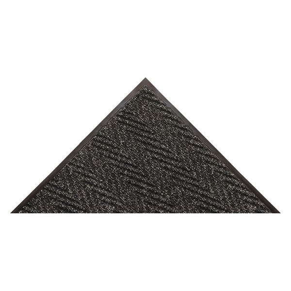 Entrance Mat, Polypropylene, 3/8 in Thick, Charcoal, 3 ft W x 16 ft L