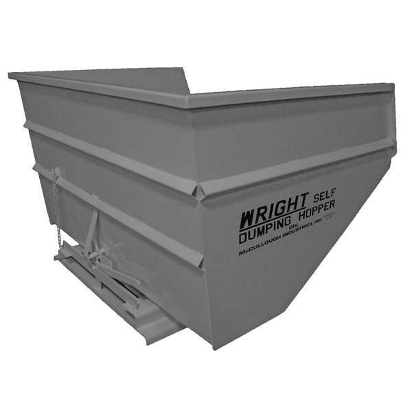 Self Dumping Hopper, 6000 lb., Gray