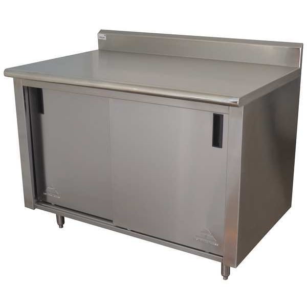 Cabinet Workbench, Stainless Steel, 60 in W, 35 1/2 in Height, 562 lb