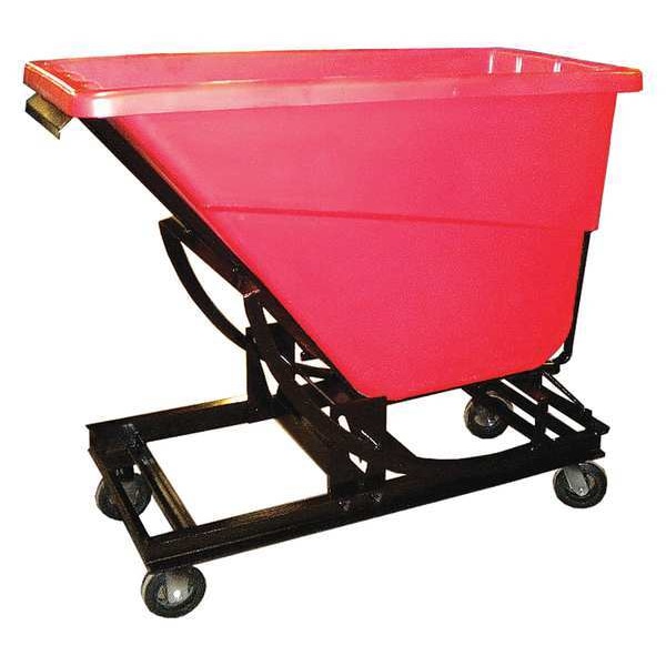 Self-Dumping Hopper, HD, 5/8 cu. yd., Red