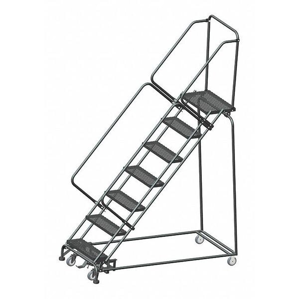 103" H Steel Rolling Ladder, 7 Steps, 450 lb. Load Capacity