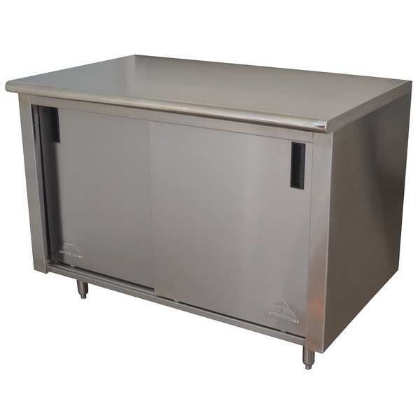 Cabinet Workbench, Stainless Steel, 48 in W, 35 1/2 in Height, 500 lb