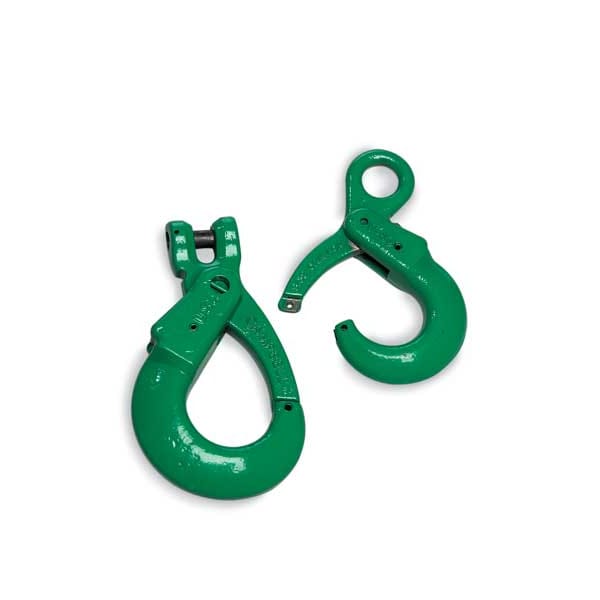 3/8" Cam-Alloy Eye Self Locking Hook, Grade 100, Painted Green