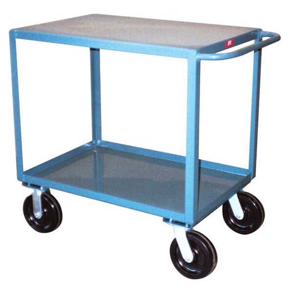 Reinforced Service Cart, 12 ga. Steel, 2400 lb Load Capacity, 2 Shelves, 54 in L, 37 in W, 36 in H