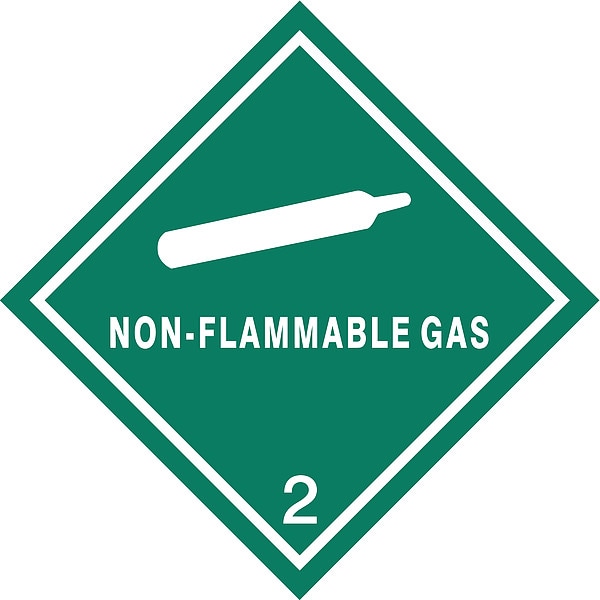 DOT Label, 4 In. H, White/Green, PK250