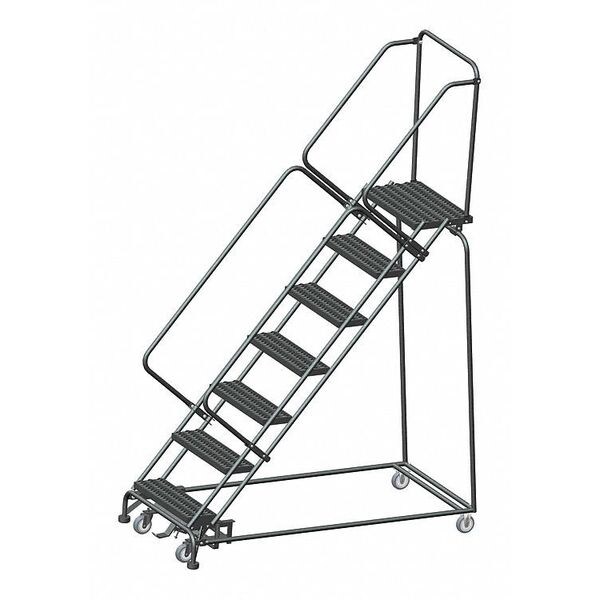 103" H Steel Rolling Ladder, 7 Steps, 450 lb. Load Capacity