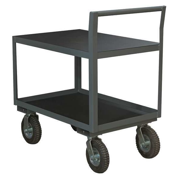 Low-Profile Instrument Cart with Lipped & Flush Metal Shelves, Steel, 1,200 lb Load Capacity