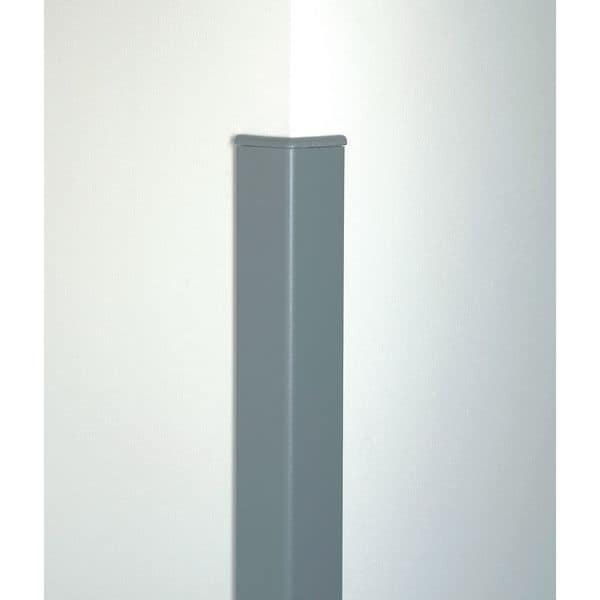 Corner Guard, Aluminum/Vinyl, Black, 48"H x 2"W
