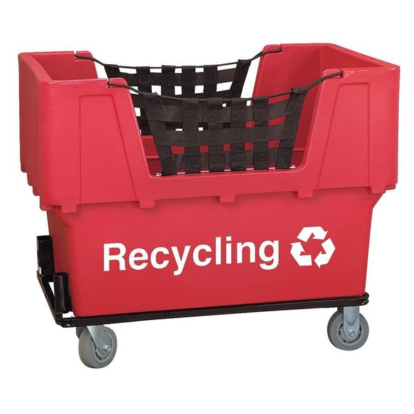 Basket Truck, Recycling, Cap 1100 Lb, Red