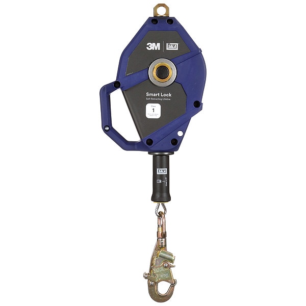 Smart Lock Self-Retracting Lifeline, 20 ft Length, Swivel Snap Hook, Steel, 1 Leg(s)