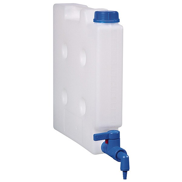 Jerrican Carboy, 5 L Capacity - mL, 1.32 gal Capacity - oz, Tamper Evident Closure, Polypropylene