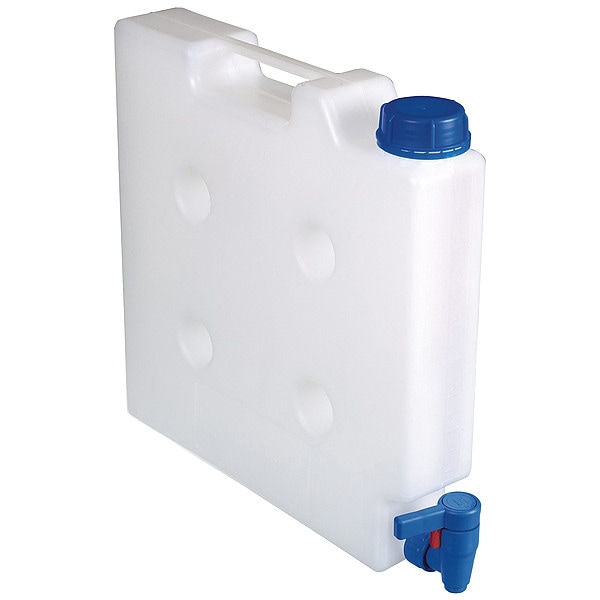 Jerrican Carboy, 5 L Capacity - mL, 1.32 gal Capacity - oz, Tamper Evident Closure, Polypropylene
