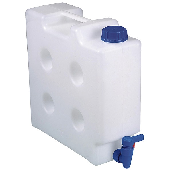 Jerrican Carboy, 10 L Capacity - mL, 2.64 gal Capacity - oz, Tamper Evident Closure, Polypropylene
