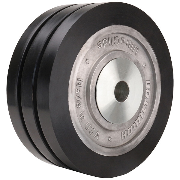 Caster Wheel, 8"dia, 4,960 lb, Black
