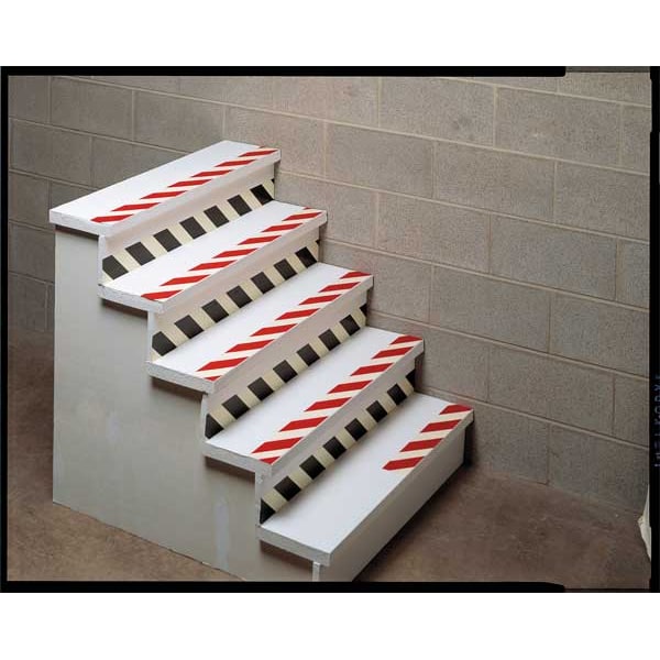 Floor Marking Tape, vinyl, Striped, Black, 2 in W., 10 mil Thickness
