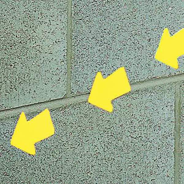 Floor Marking Tape, vinyl, No Legend, Yellow, 4 in W., 0.216 in Thickness, 50 PK