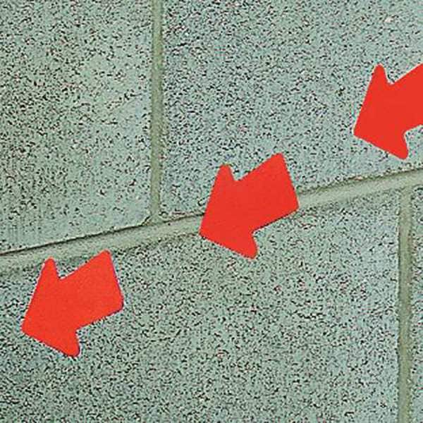 Floor Marking Tape, vinyl, No Legend, Red, 4 in W., 0.216 in Thickness, 50 PK