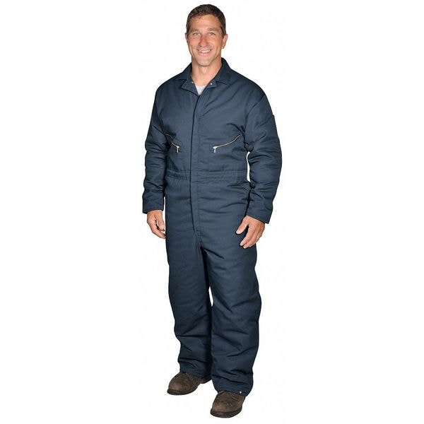 CT30 Coverall, Cotton/Polyester, 7.25 oz Fabric Weight, 30 in Inseam, Navy, 2XL