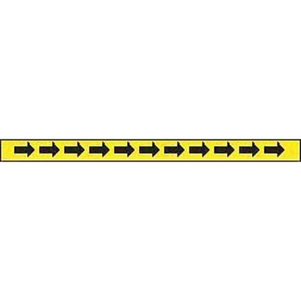 Floor Marking Tape, vinyl, No Legend, Black, Yellow, 2 in W., 5 mil Thickness